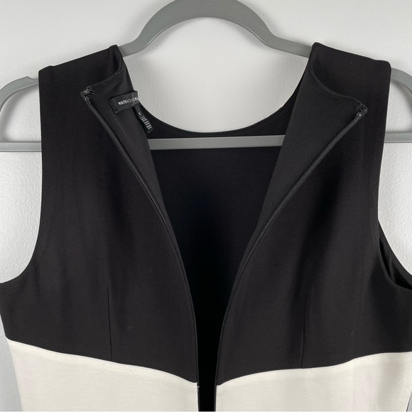 WHITE HOUSE BLACK MARKET COLOR BLOCK SHEATH DRESS | Black / Multi | Size 6 - Picture 3 of 5